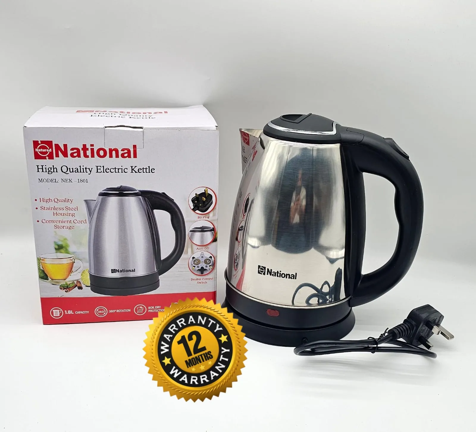 Electric kettle 1.8l National
