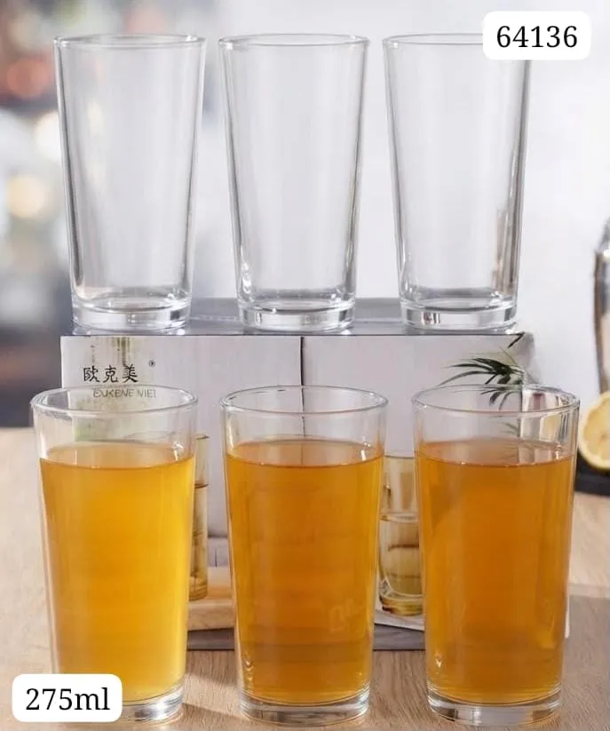 6pcs Glass set   275ML  64136