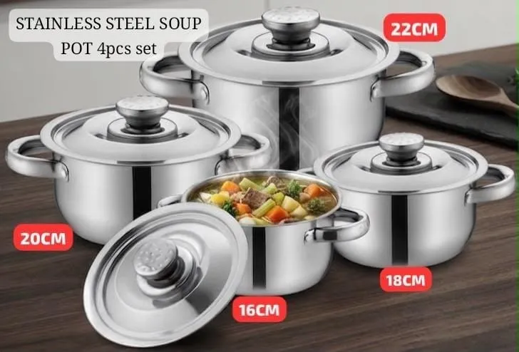 4pcs Stainless steel Cookware set